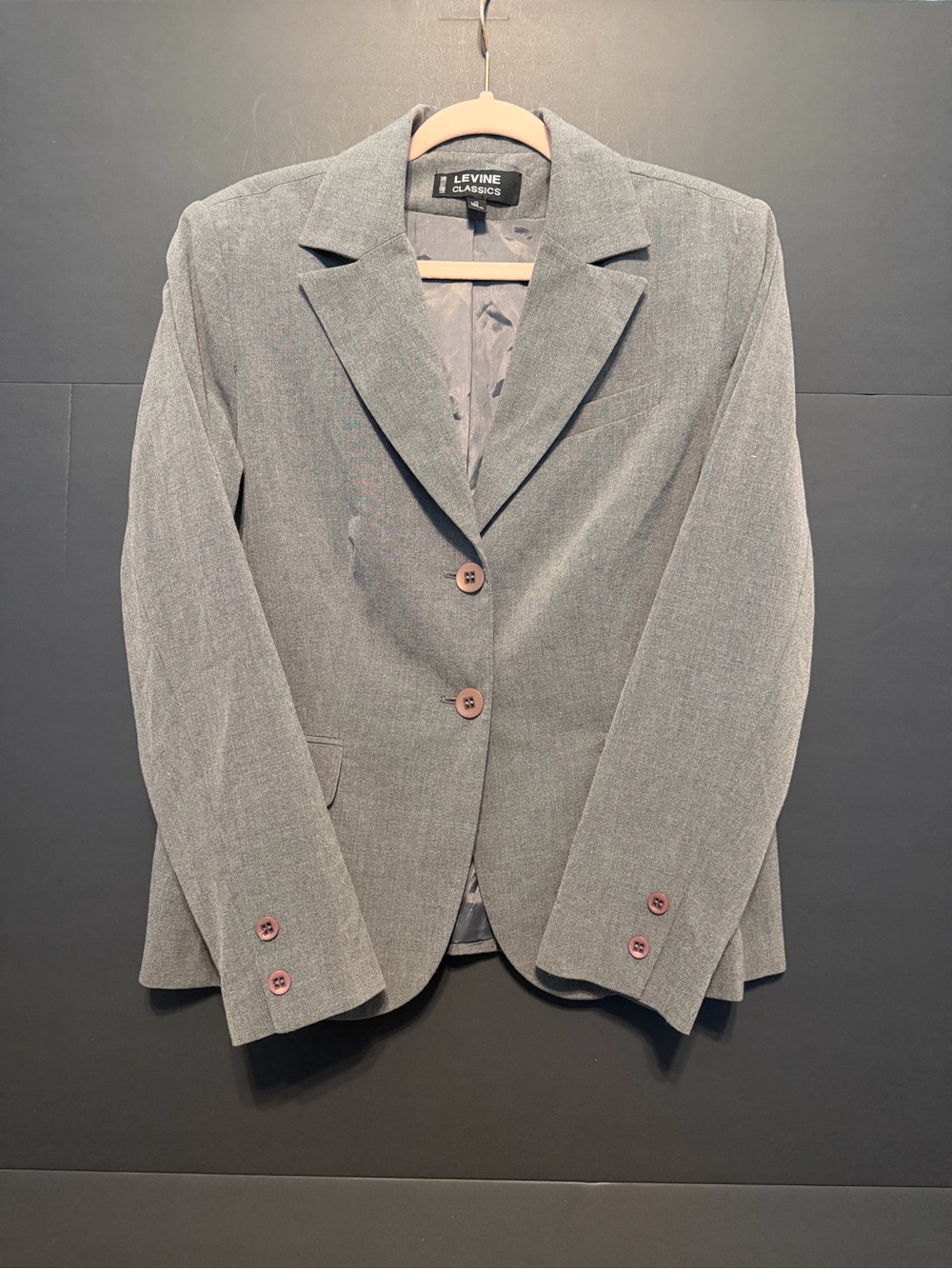 Levine Classics Women's Gray Tailored Blazer